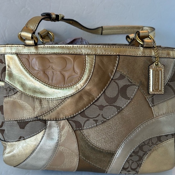 Coach NWOT Mosaic Patchwork Medium Tote - Picture 2 of 11